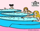 Barbie y sus amigas en el jacuzzi