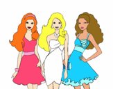 Barbie y sus amigas vestidas de fiesta