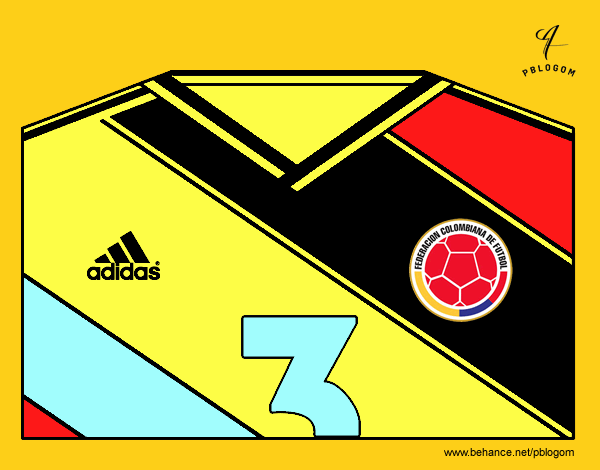 Camiseta del mundial de fútbol 2014 de Colombia