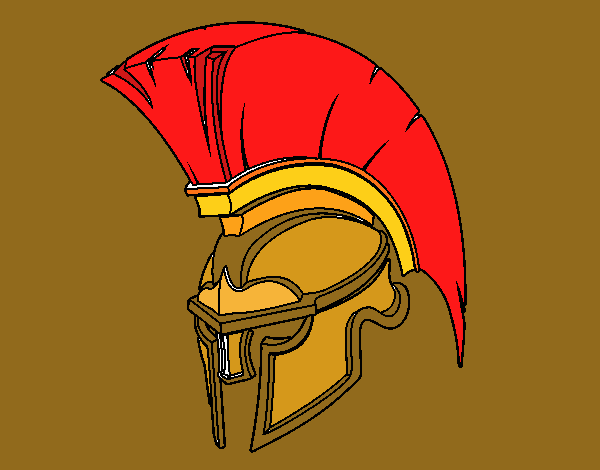 Casco romano de guerrero