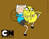 Finn y Jake abrazados