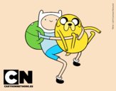 Finn y Jake abrazados