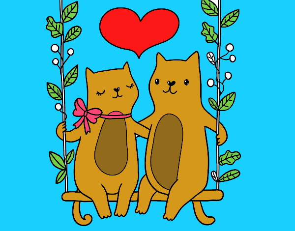 Gatitos enamorados