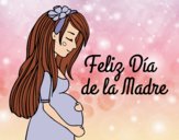 Mamá embarazada en el día de la madre