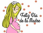 Mamá embarazada en el día de la madre