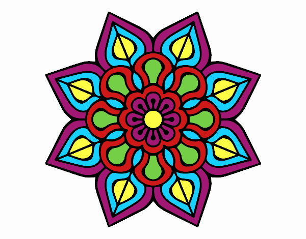Mandala de flor sencilla