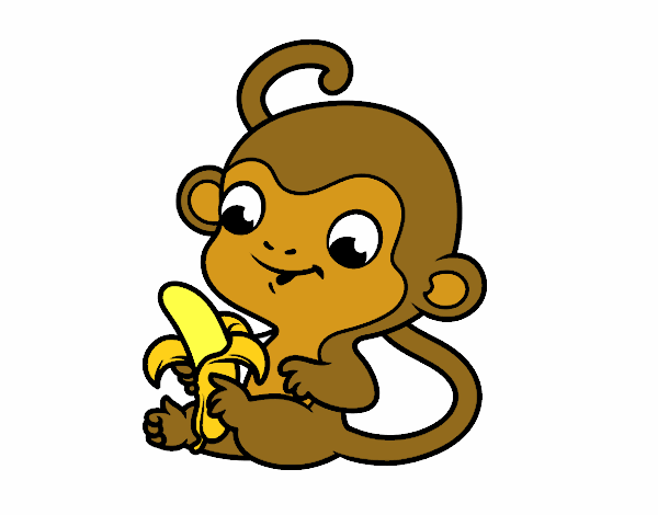 monito con su platano