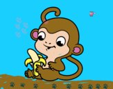 Monito con plátano