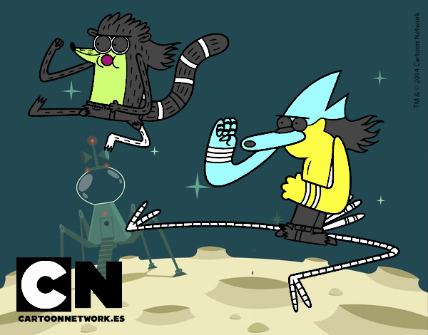 Mordecai y Rigby karatekas