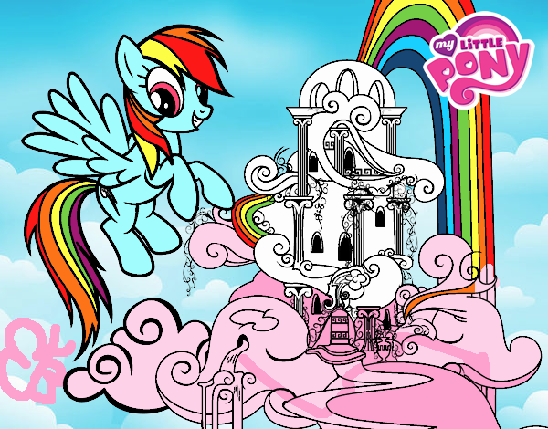 Rainbow Dash en su palacio