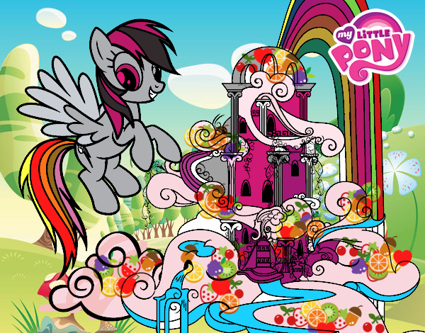 Rainbow Dash en su palacio