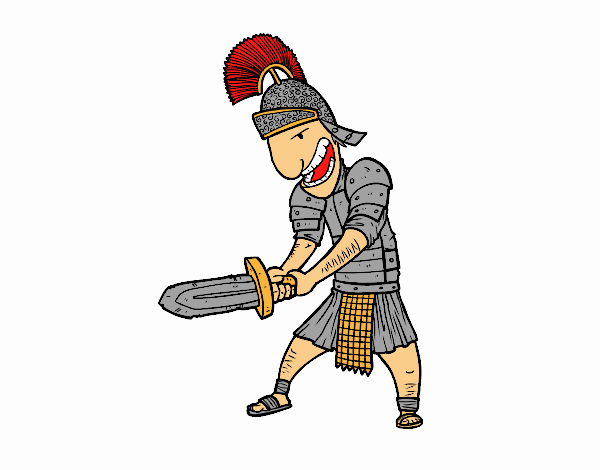 Soldado romano con espada