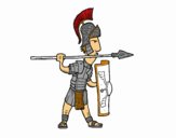 Soldado romano en defensa