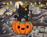 Un gatito de Halloween