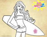 Barbie con tabla de surf