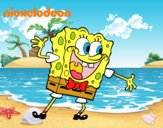 Bob Esponja saludando