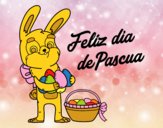 Conejo con muchos huevos de Pascua