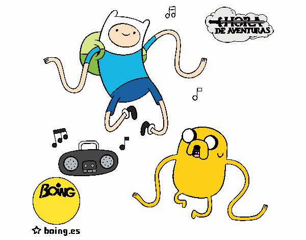 Finn y Jake escuchando música