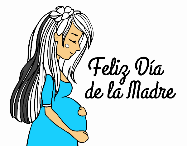 Mamá embarazada en el día de la madre