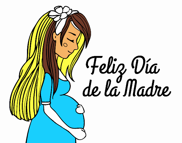 Mamá embarazada en el día de la madre