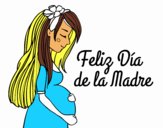 Mamá embarazada en el día de la madre