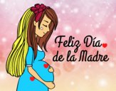 Mamá embarazada en el día de la madre