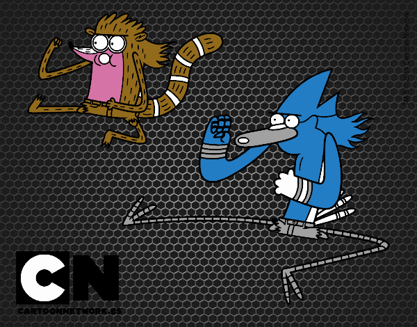 Mordecai y Rigby karatekas