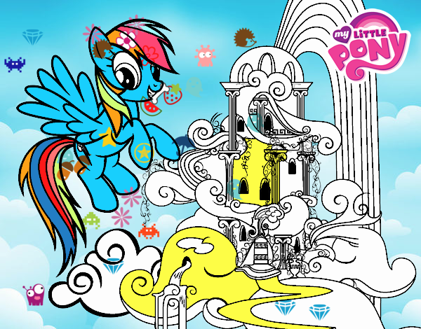 Rainbow Dash en su palacio