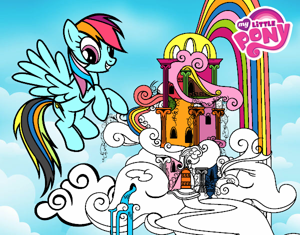 Rainbow Dash en su palacio