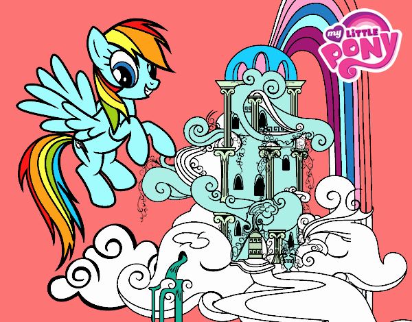 Rainbow Dash en su palacio