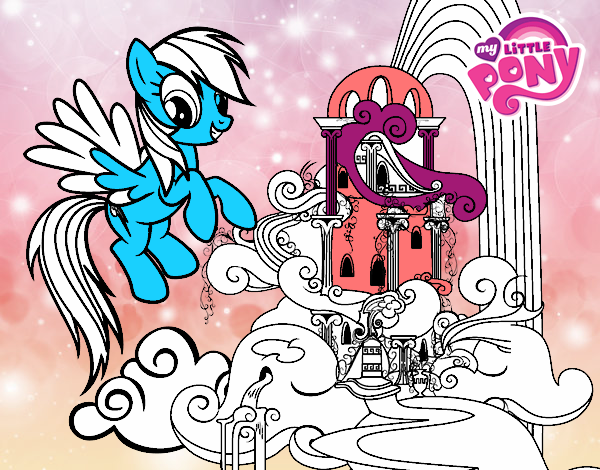 Rainbow Dash en su palacio