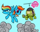 Rainbow Dash y la tortuga tanque