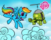 Rainbow Dash y la tortuga tanque