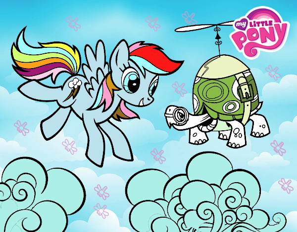 Rainbow Dash y la tortuga tanque