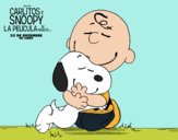 Snoopy y Carlitos abrazados