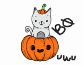 Un gatito de Halloween