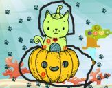 Un gatito de Halloween