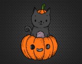 Un gatito de Halloween