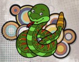 Una serpiente de cascabel