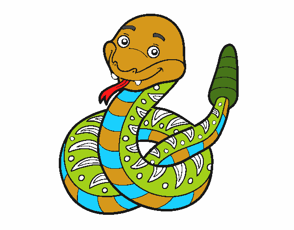 Una serpiente de cascabel