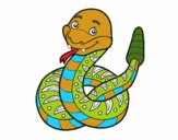 Una serpiente de cascabel