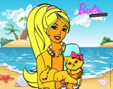 Barbie con su linda gatita