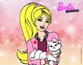 Barbie con su linda gatita