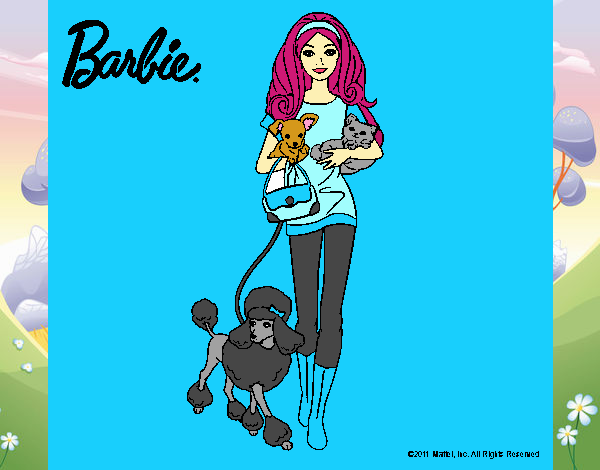 Barbie con sus mascotas