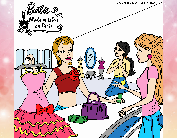 Dibujo de Barbie en una tienda de ropa pintado por en Dibujos.net el día 21-08-20 a las 03:57:44. Imprime, pinta o propios dibujos!