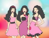 Barbie y sus amigas vestidas de fiesta