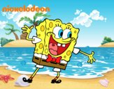 Bob Esponja saludando