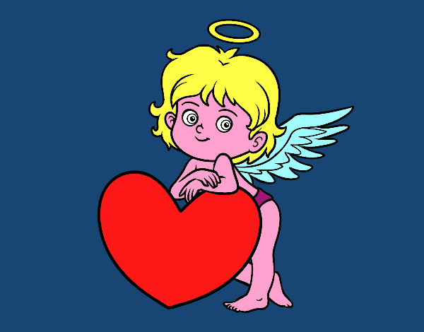 Cupido y un corazón