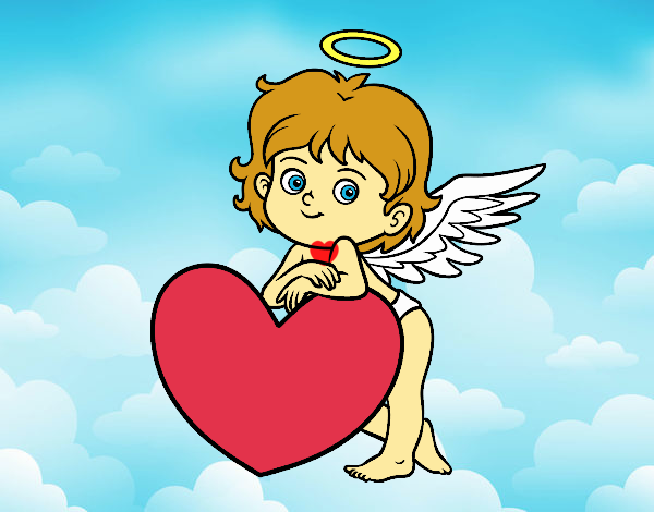 Cupido y un corazón