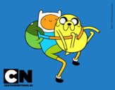 Finn y Jake abrazados